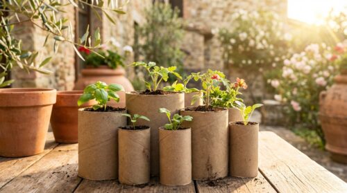 Non gettarli i tubi di cartone diventano alleati per le semine di primavera